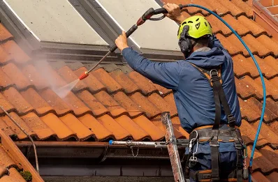 Démoussage et hydrofuge de toiture à Ambax